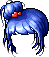 Perky Puff Hair, blue
