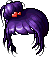 Perky Puff Hair, purple
