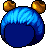 Black Uplifted Pigtails, blue