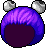 Black Uplifted Pigtails, purple