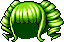 Black Spiral Curl Hair, green
