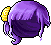 Black Bloom Hair, purple