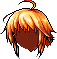 Black Shaggy Bobbed Hair, orange
