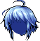 Black Shaggy Bobbed Hair, blue