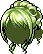 Black Princess Rococo Hair, green
