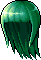 Pitch Black Demon Hair, green