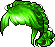 Spring Flower Hair, green