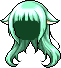 Black Kitty Hair, green