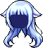 Black Kitty Hair, blue