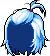 Black Wild Child Tied Hair, blue