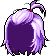 Black Wild Child Tied Hair, purple