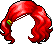 Black Wavy Bob, red