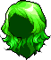 Black Mermaid Hair, green