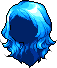 Black Mermaid Hair, blue