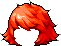 Black Wild Windswept Hair, red