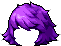 Black Wild Windswept Hair, purple