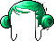 White Cinnamon Buns, green