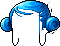 White Cinnamon Buns, blue