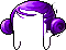 White Cinnamon Buns, purple