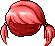 Short Double Ponytail Hair, red