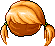 Short Double Ponytail Hair, orange