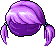 Short Double Ponytail Hair, purple