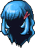 Black Starling Hair, blue