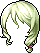 White Luscious Locks, green