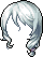 White Luscious Locks, blue
