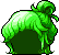 Cute Tied Bun Hair, green