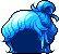 Cute Tied Bun Hair, blue