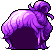 Cute Tied Bun Hair, purple