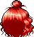 Black Coco Tresses, red