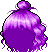 Black Coco Tresses, purple