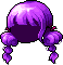 Fluffy Pigtails, purple