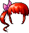 Ponytail-to-the-Side, red