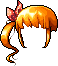 Ponytail-to-the-Side, orange