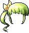 Ponytail-to-the-Side, green