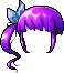 Ponytail-to-the-Side, purple