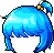 Black Sweetie Pie Hair, blue