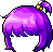 Black Sweetie Pie Hair, purple