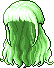 Black Aria Hair, green