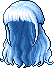 Black Aria Hair, blue