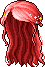 Black Spring Waltz Hair, red