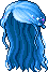 Black Spring Waltz Hair, blue