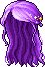 Black Spring Waltz Hair, purple