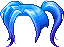 Black Blade-sharpened Hair, blue