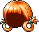 Double Hoop Hair, orange