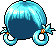 Double Hoop Hair, blue