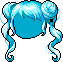 Black Moonlight Fairy Hair, blue